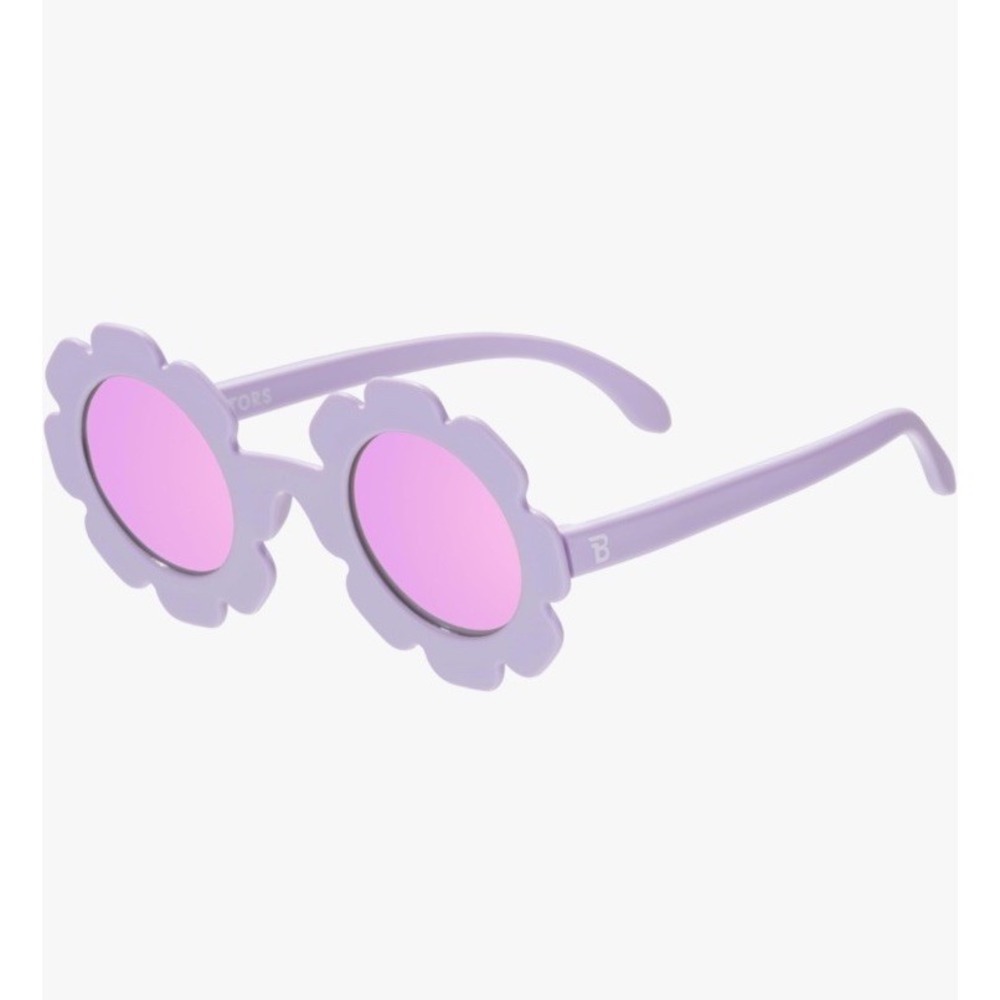 Babiators Polarized Flower Sunglasses Irresistible Iris Lavender Mirrored 6+ Kid